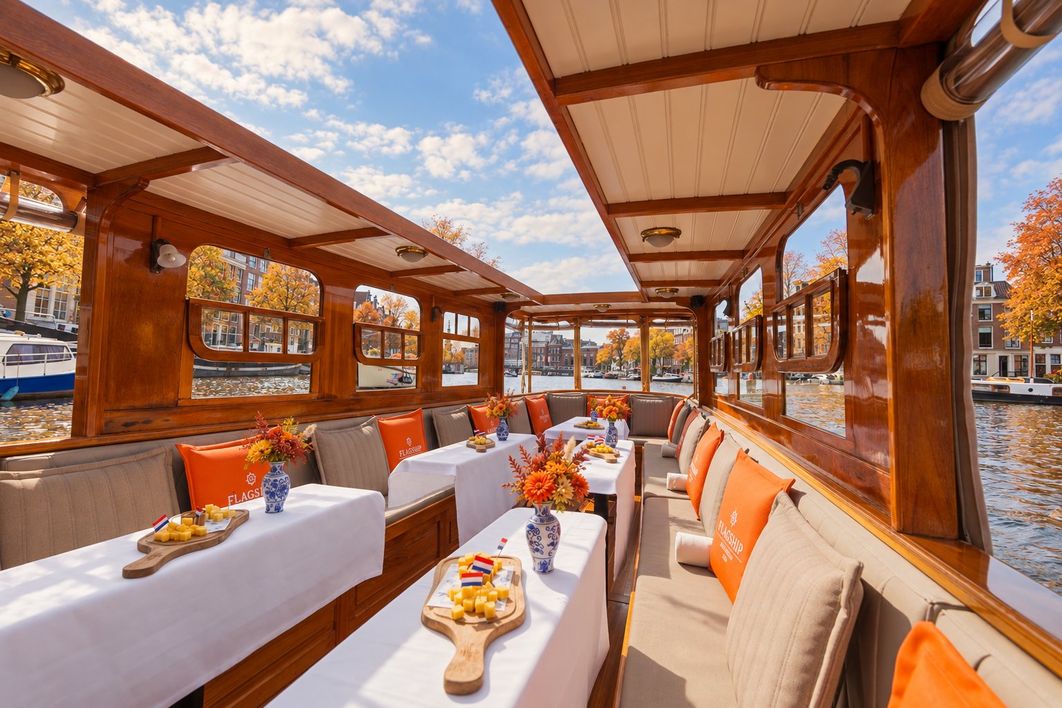 Saloon Boat Cruise with Cheese & Wine