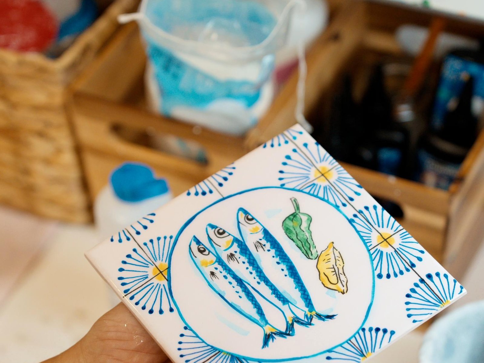 Tile Painting and Cocktails in Downtown Porto