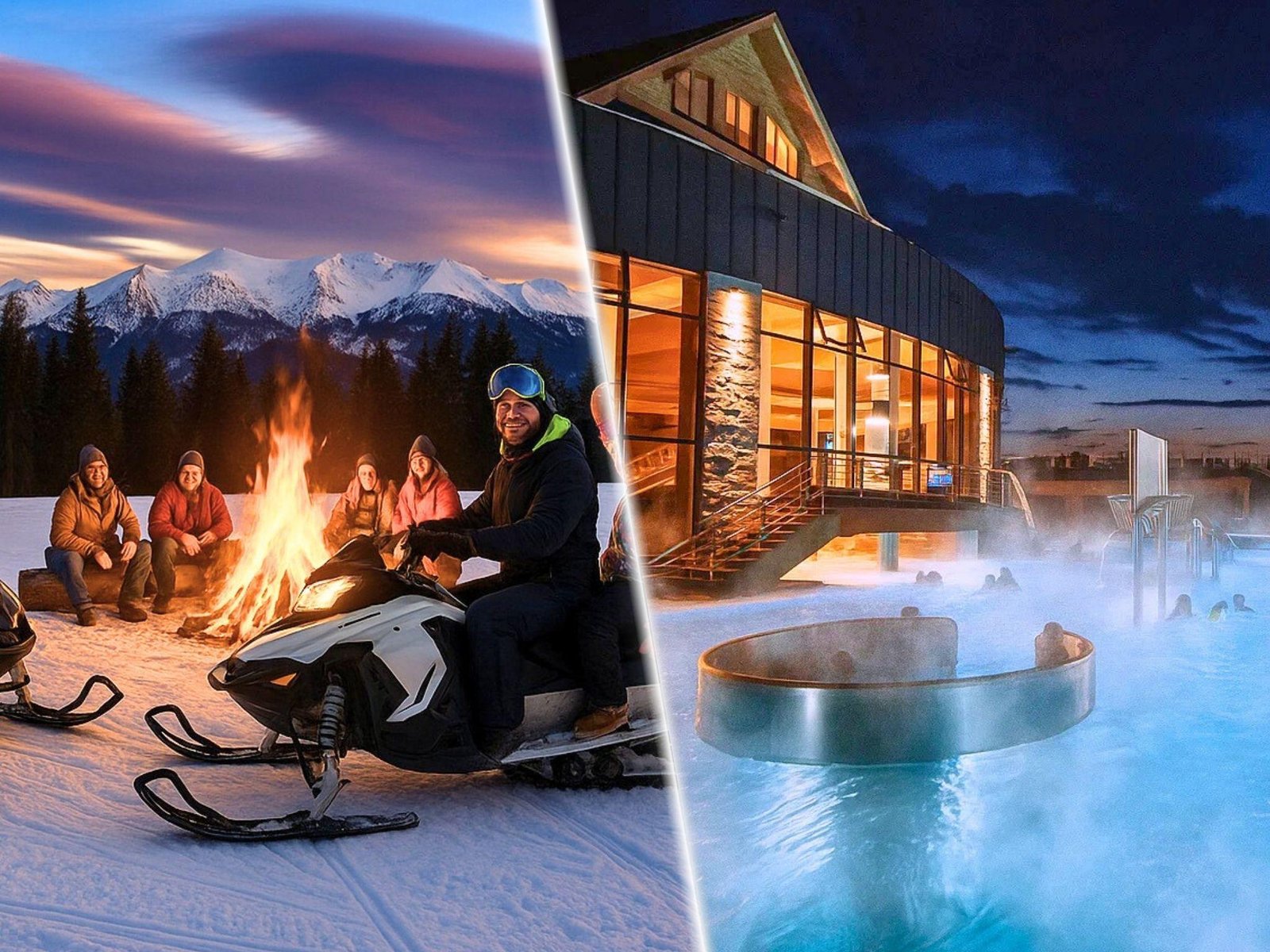 Zakopane Snowmobiles, Bonfire & Hot Springs Tour