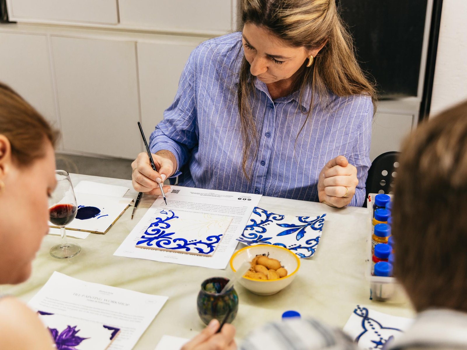 Tile Painting Workshop with Port Wine