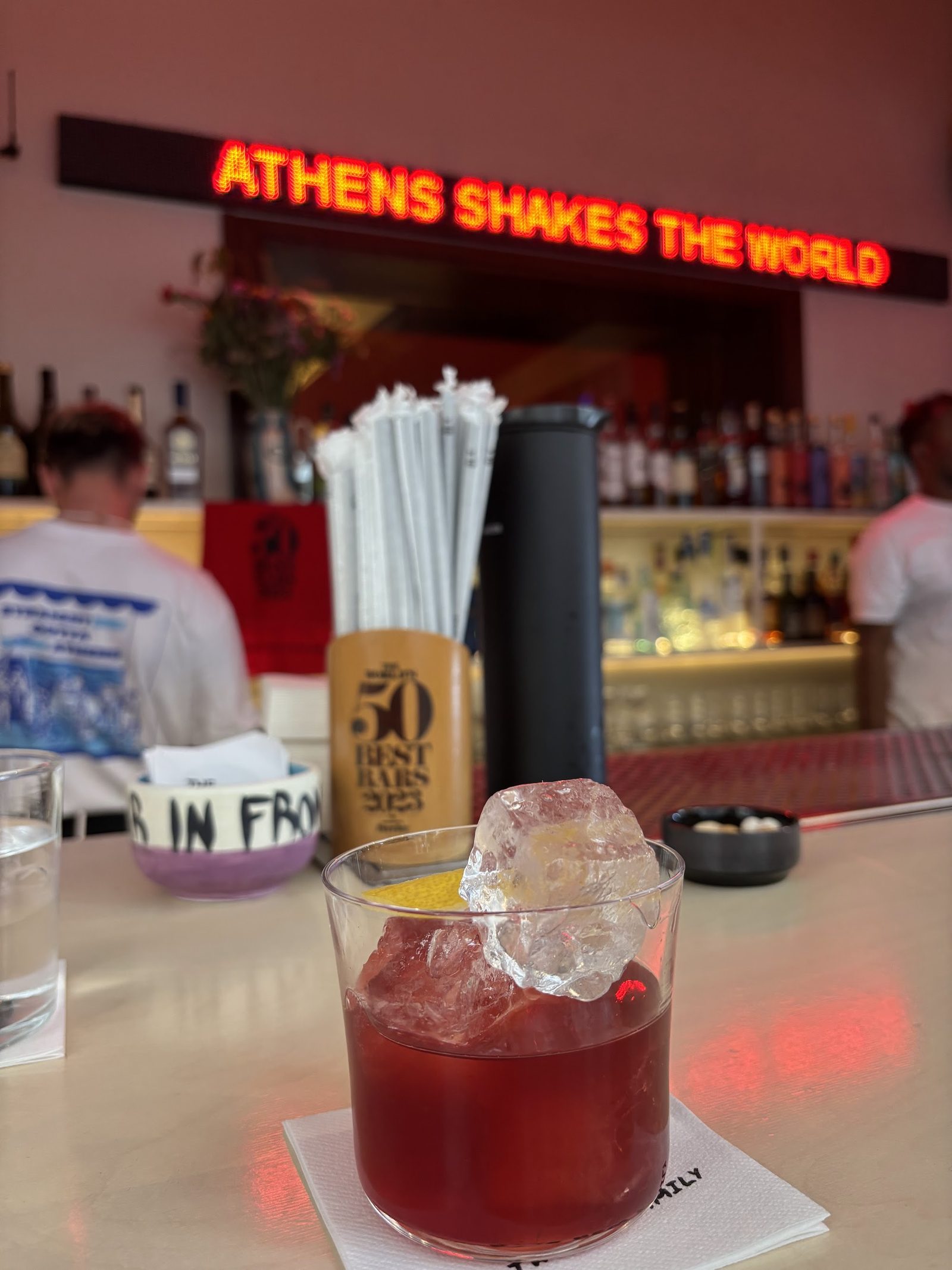 THE BAR IN FRONT OF THE BAR