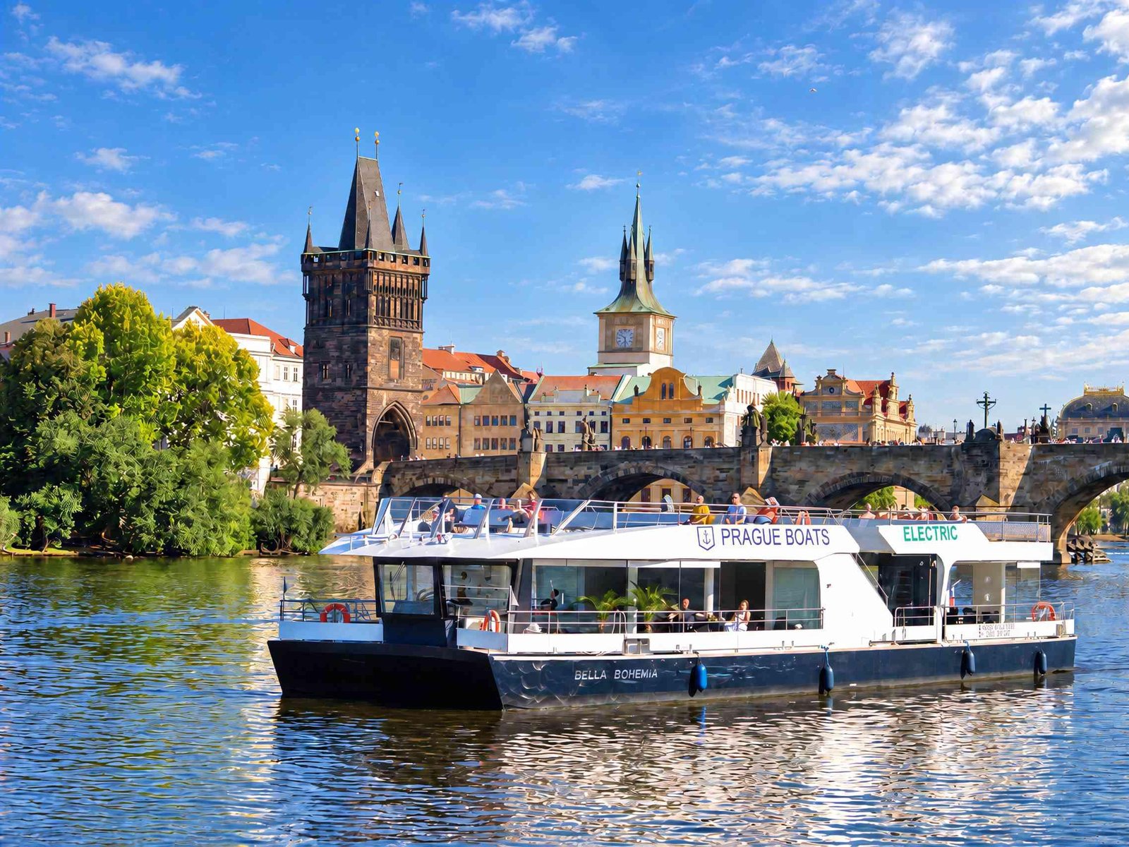 Prague 50-Minute Sightseeing Cruise on an Electric Catamaran