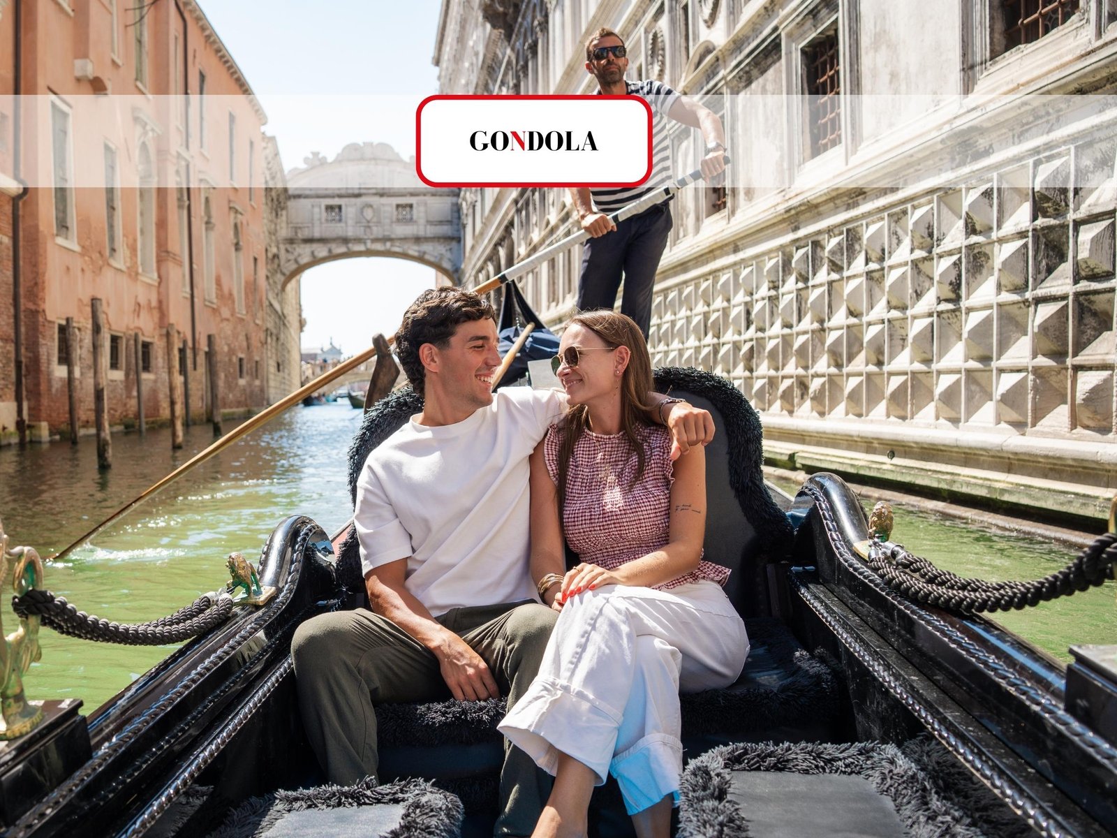 Crafted Gondola Under Bridge of Sighs
