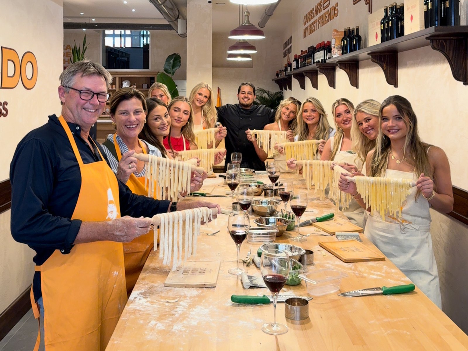 Fresh Handmade Pasta Course with Unlimited Wine and Dessert